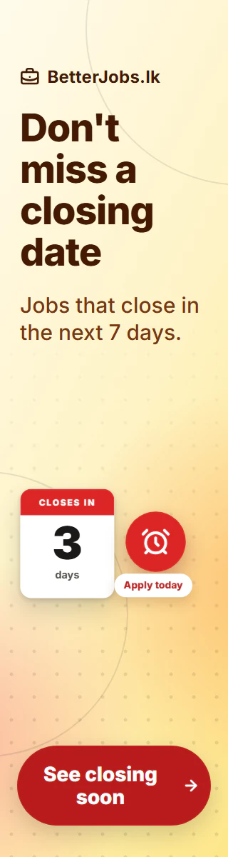 Don't miss a closing date Jobs that close in the next 7 days. See closing soon.