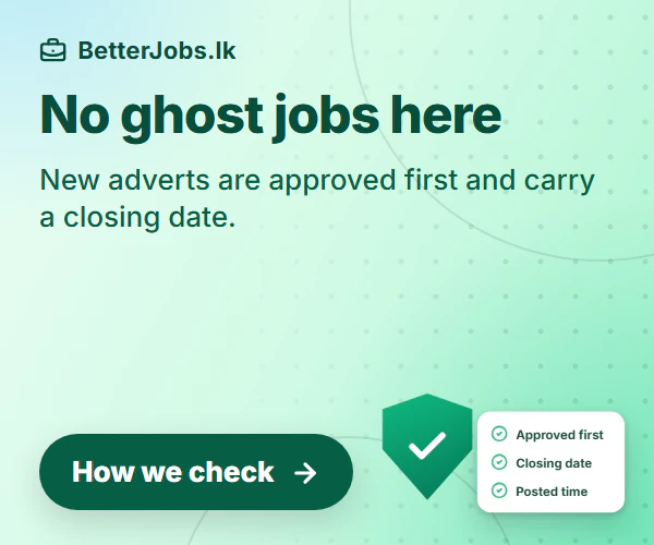 No ghost jobs here New adverts are approved first and carry a closing date. How we check.